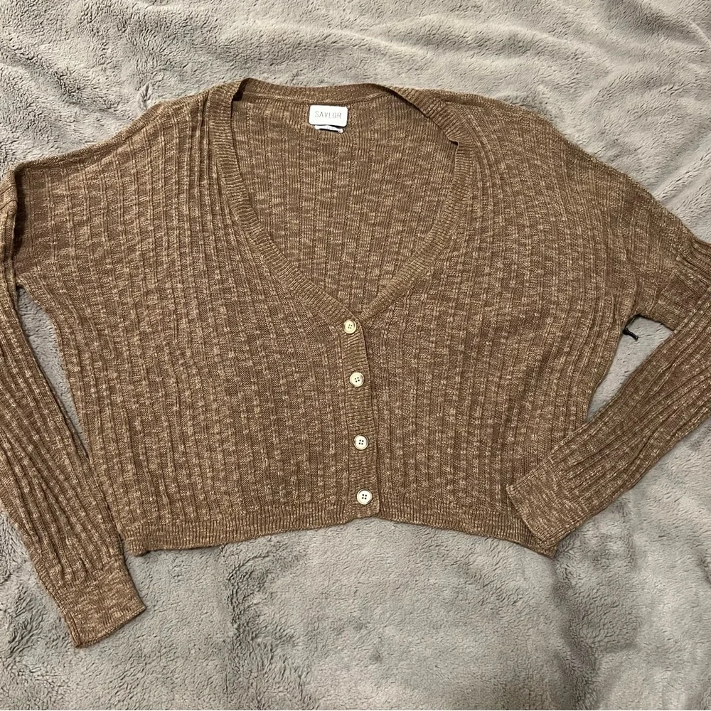 SAYLOR Tiggy Ribbed Cardigan - Picture 2 of 7